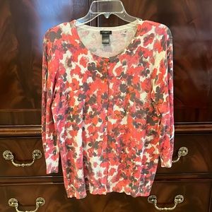 Ann Taylor Factory floral cardigan